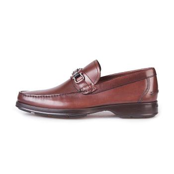 针扣菲拉格慕皮带, Salvatore Ferragamo | SALVATORE FERRAGAMO 男鞋棕色牛皮莫卡辛马衔扣商务休闲皮鞋 0512708商品图片 独家减免邮费