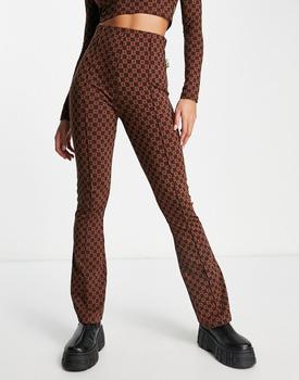 Fila | Fila retro flare trousers in brown商品图片,额外9.5折, 额外九五折