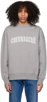 AMI | Gray Embroidered Sweatshirt,商家Ssense US,价格¥1627