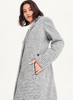 DKNY | Plaid Wool Coat商品图片,额外8折, 额外八折