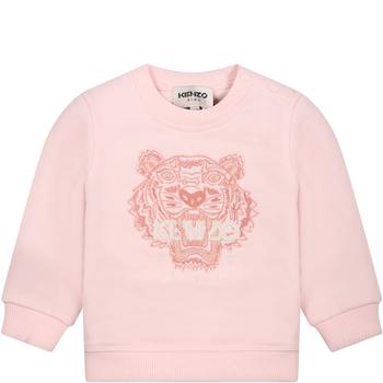 商品Kenzo | Kenzo Kids Pink Sweatshirt For Baby Girl With Iconic Tiger,商家Italist,价格¥857图片