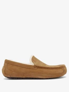 UGG | Ascot wool-lined suede slippers 独家减免邮费