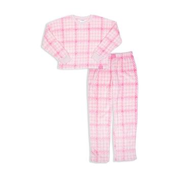 商品Calvin Klein | Big Girls Super Soft Fleece 2 Piece Pajama Set,商家Macy's,价格¥199图片