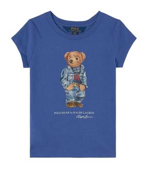 推荐Polo Ralph Lauren Kids Blue Polo Bear Cotton Jersey T-Shirt, Size 5Y商品