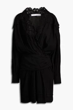 IRO | Coya lace-trimmed crepon mini dress 1.5折