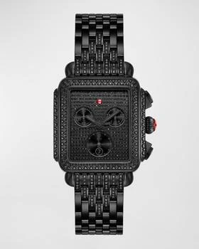 推荐Deco Diamond Noir Pave Watch with Bracelet Strap商品