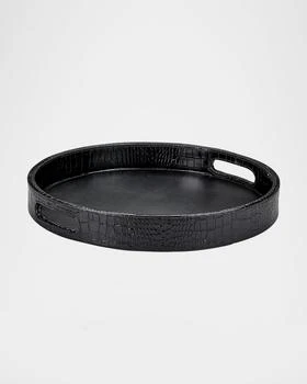 Graphic Image | Round Leather Tray,商家Neiman Marcus,价格¥3175