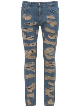 推荐Shredded Skinny Fit Denim Jeans商品