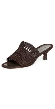 tory burch eleanor北京, Tory Burch | Tory Burch Eleanor Raffia Kitten Heels商品图片 6.9折