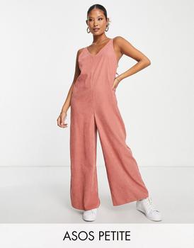 ASOS | ASOS Petite cupro ring back detail jumpsuit in peach商品图片,