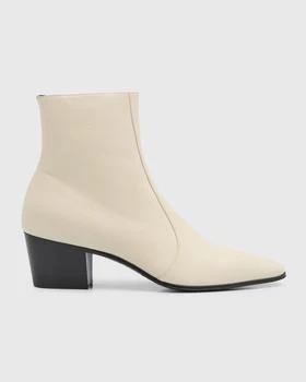 推荐Men's Vassili Leather Zip Ankle Boots商品