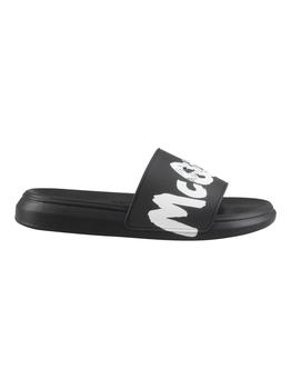 Alexander McQueen | ALEXANDER MCQUEEN LOGO SLIPPERS SHOES商品图片,7.7折