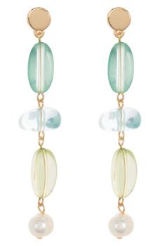 Nordstrom, Nordstrom | Bead & Freshwater Pearl Linear Drop Earrings商品图片 