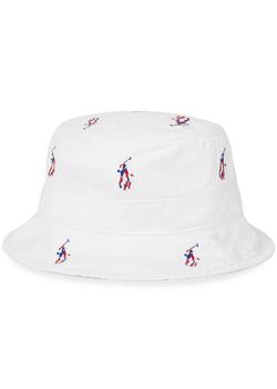 拉夫劳伦帽子真假, Ralph Lauren | White logo-embroidered cotton bucket hat商品图片 