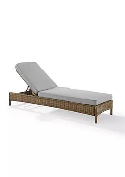 Crosley, Crosley Furniture | Crosley Furniture KO70070WB-GY 76 x 24 x 14.50 in. Bradenton Outdoor Wicker Chaise Lounge Gray & Weathered Brown商品图片 