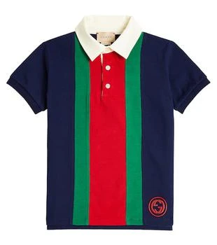 推荐Web Stripe cotton jersey polo shirt商品