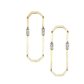 商品AME | Âme Angles 18K Yellow Gold, Lab-Grown Diamond 0.96ct. tw. Octagon Link Earrings,商家Premium Outlets,价格¥22381图片
