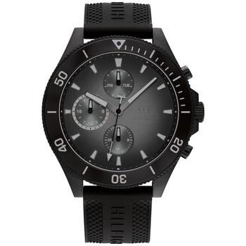 tommy hilfiger手表是什么牌子, Tommy Hilfiger | Men's Black Silicone Strap Watch 46mm商品图片 8折×额外8.5折, 额外八五折