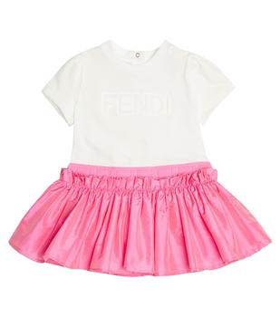 商品Fendi | Baby jersey and taffeta T-shirt dress,商家MyTheresa,价格¥3707图片