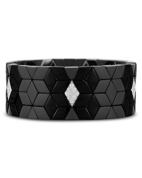 商品Roberto Demeglio | 18K White Gold Black Ceramic & Diamond Statement Bracelet,商家Bloomingdale's,价格¥31559图片