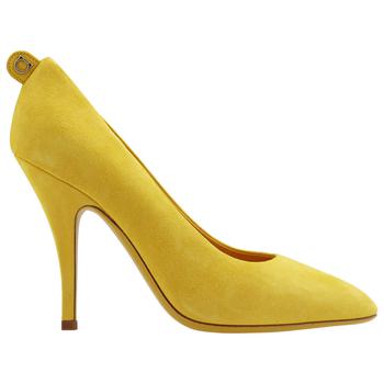 菲拉格慕女鞋, Salvatore Ferragamo | Ladies Yellow Suede Gancini Pumps商品图片 2.7折