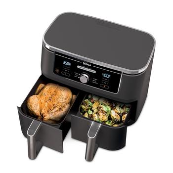 商品Foodi® DZ401 6-in-1 10-qt. XL 2-Basket Air Fryer with DualZone™ Technology- Air Fry, Broil, Roast, Dehydrate, Reheat and Bake, Family Sized图片