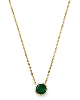 Bloomingdale's | Emerald Bezel Pendant Necklace in 14K Yellow Gold, 16" - Exclusive,商家Bloomingdale's,价格¥8266