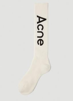 Acne Studios | Logo Socks in White商品图片,