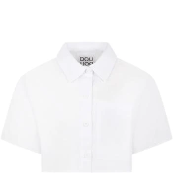 Douuod | White Shirt For Girl With Black Logo,商家Italist,价格¥1271