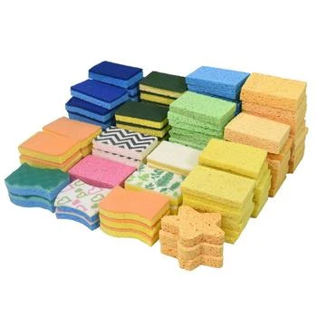 推荐Everclean Bulk Sponges (90+ Value Pack) Eco Friendly Natural Cellulose Sponges for Kitchen, Bathroom, Dishes, Heavy Duty Scour/Scrub Sponges商品