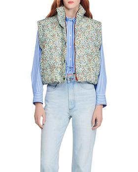 sandro外套, Sandro | Clementine Floral Print Puffer Vest商品图片 独家减免邮费