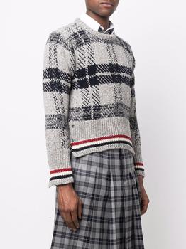 推荐THOM BROWNE MEN PULLOVER IN TB TARTAN JACQUARD MOHAIR TWEED商品