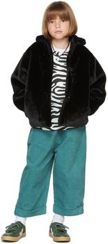 推荐Kids Black Faux-Fur Jacket商品