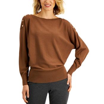 推荐Dolman Button-Trim Sweater, Created for Macy's商品