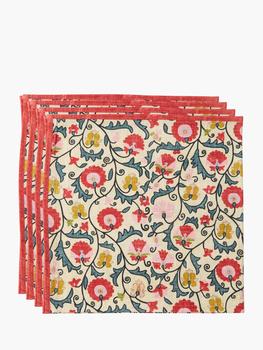 商品Set of four Juniper floral-print cotton napkins图片