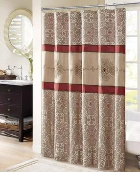 Madison Park | Donovan Embroidered Shower Curtain, 72" x  72",商家Macy's,价格¥309