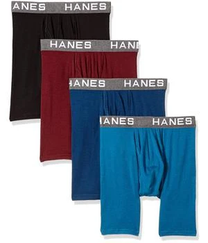 Hanes | Comfort Flex Fit Ultra Soft Cotton Modal Blend Boxer Brief 4-Pack,商家Zappos,价格¥176