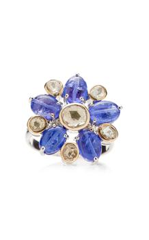商品Amrapali - 18k White Gold ;Tanzanite and Diamond Ring - Blue - US 7 - Moda Operandi - Gifts For Her图片