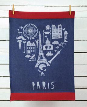 商品Kitchen Towel – Paris heart图片