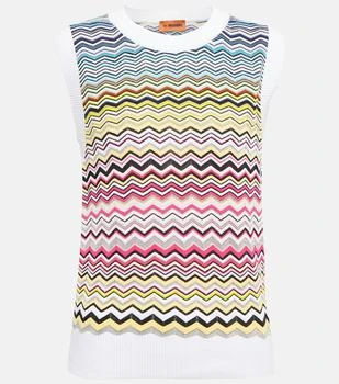 Missoni | 锯齿图案针织棉质混纺背心,商家MyTheresa CN,价格¥5305