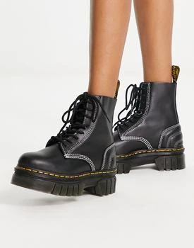 推荐Dr Martens Audrick 8-eye quilted boots in black商品