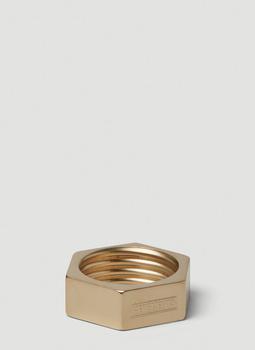推荐Engraved Logo Nut Ring in Gold商品