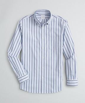 product Regent Regular-Fit Sport Shirt, BrooksStretch™ Performance Series with COOLMAX®, Alternating Stripe image