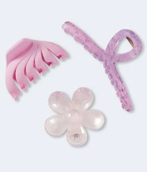 Aeropostale | Aeropostale Loop & Flower Hair Clip 3-Pack 1.8折