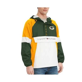 Tommy Hilfiger | Men's Green Green Bay Packers Quarter-Zip Pullover Hoodie Jacket 7.4折, 独家减免邮费