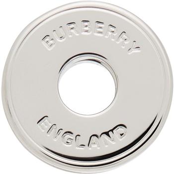 Burberry | Silver Round Logo Earrings商品图片,