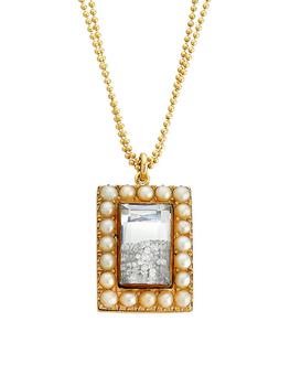 商品Renee Lewis | Shake© 18K Yellow Gold, 1.1 TCW Diamond & Natural Pearl Pendant Necklace,商家Saks Fifth Avenue,价格¥61916图片