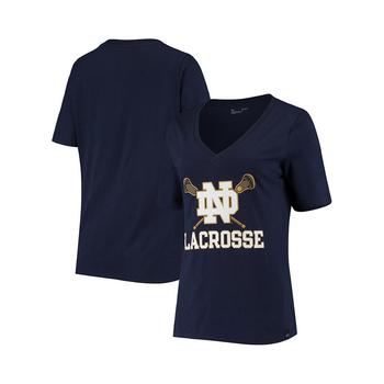 推荐Women's Navy Notre Dame Fighting Irish Lacrosse V-Neck T-shirt商品