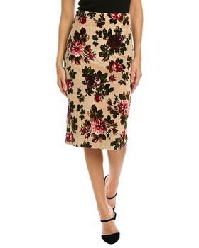 samantha sung是什么牌子, SAMANTHA SUNG | Samantha Sung Chloe Wool & Silk-Blend Skirt商品图片 3.5折