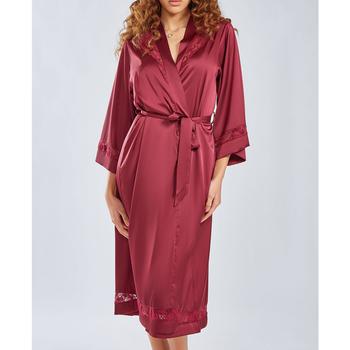 商品iCollection | Women's Silky Long Robe with Lace Trims,商家Macy's,价格¥811图片
